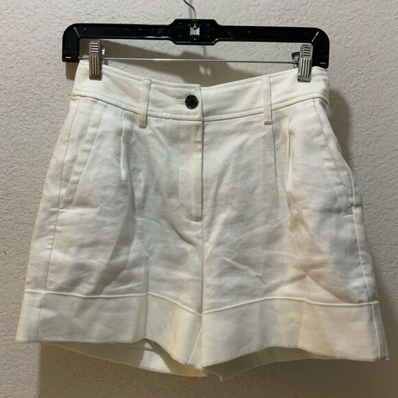 J.Crew high rise Linen Blend Cuffed Shorts size 0 - Picture 4 of 9